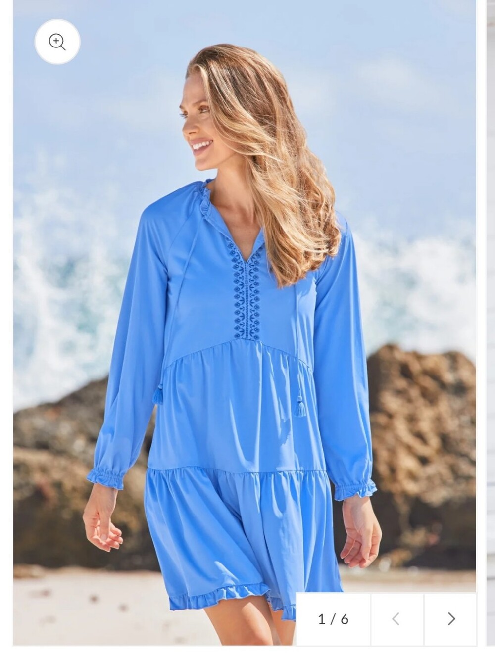 Cabana Life NWTs Tiered Ruffled Dress with UPF 50